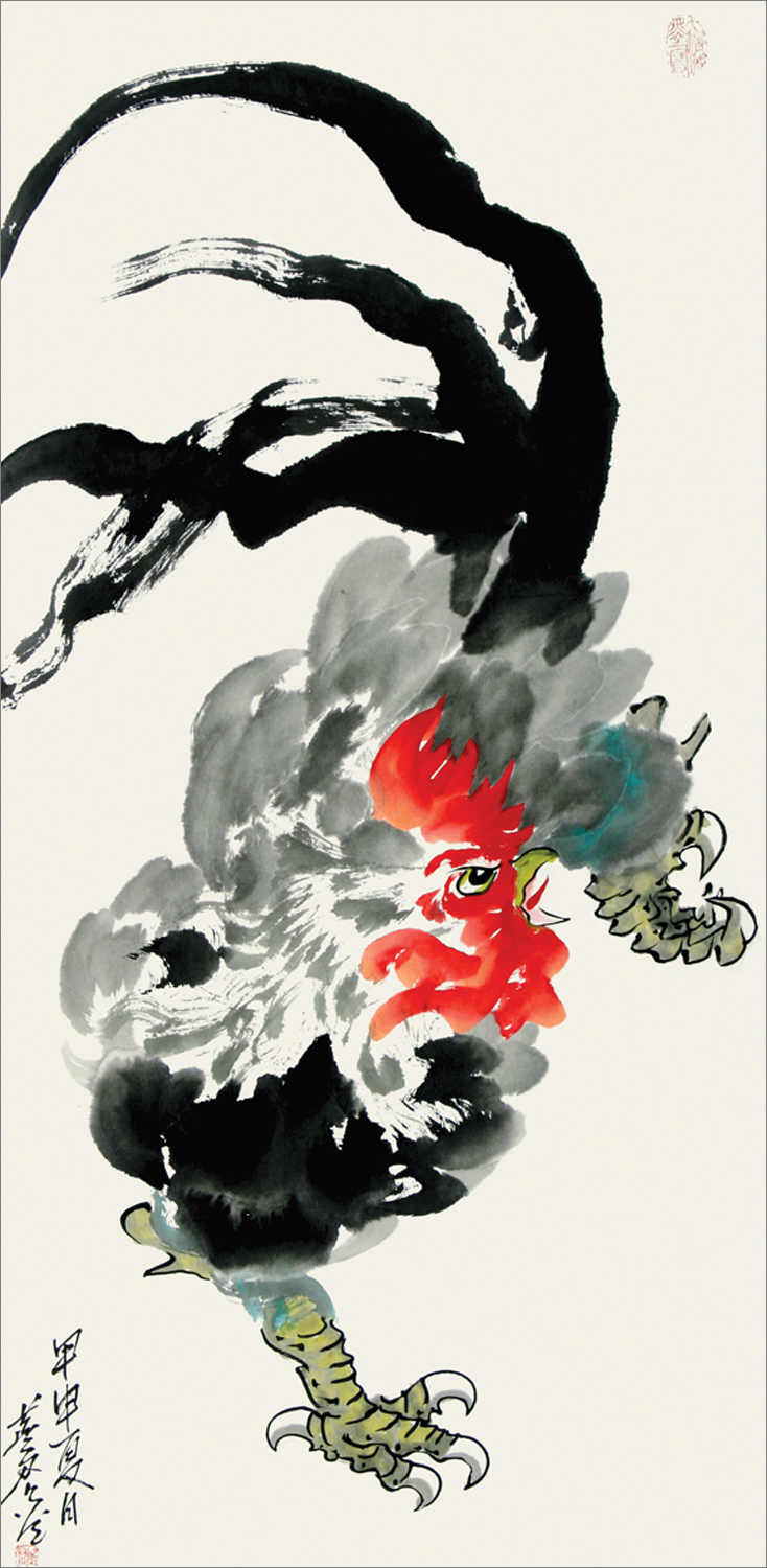 中国画鸡名家白燕君图片