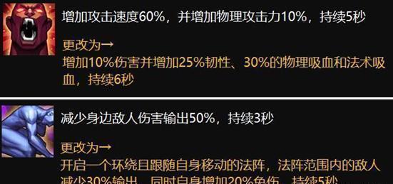 首先是在这次更新中比较有用的两个召唤师技能,一个是狂暴一个是弱化.