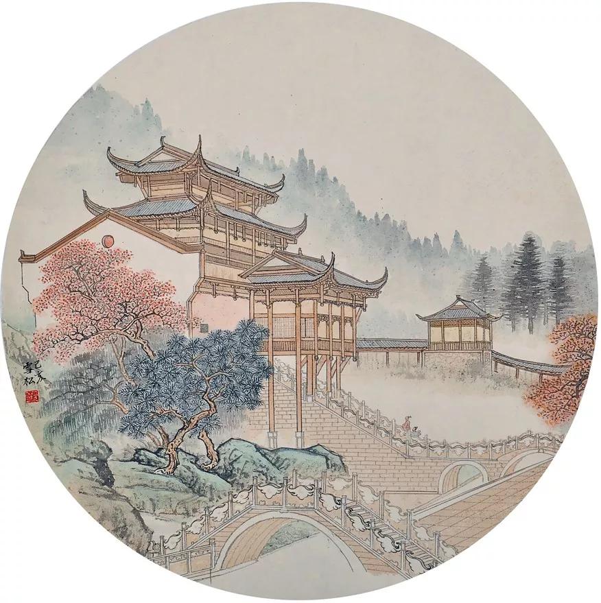 67牟雪松界画系列之---九黎城