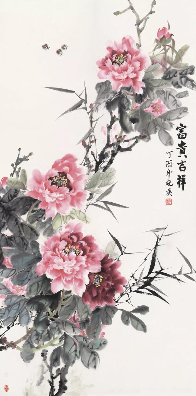 挥墨泼彩庆华诞鸟语花香迎新春陈国良师生画展