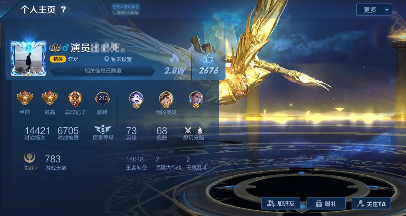 王者荣耀:玩家排位遇神仙,比职业选手还可怕,这成就谁能做到?