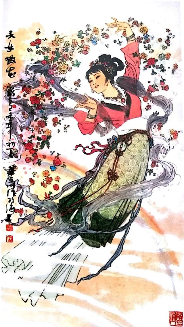 人们不能不叹服华三川的造型能力,用线描黑白画把人物动势和微妙透视