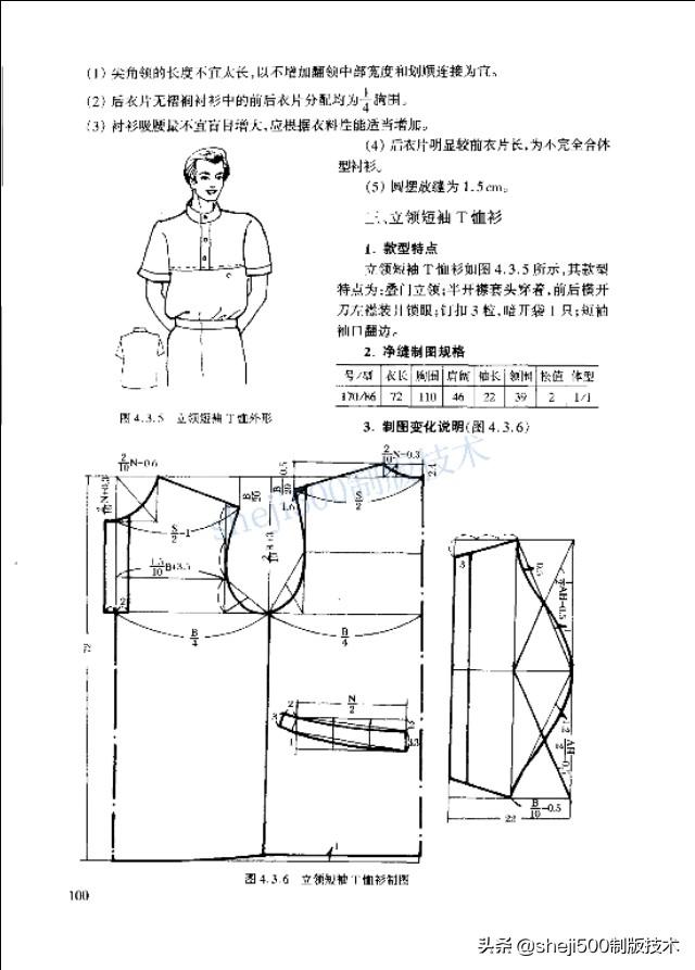 1男 长袖衬衫外形 片左右褶裥各1只;长袖;袖头开口装琵琶形袖衩,褶裥3