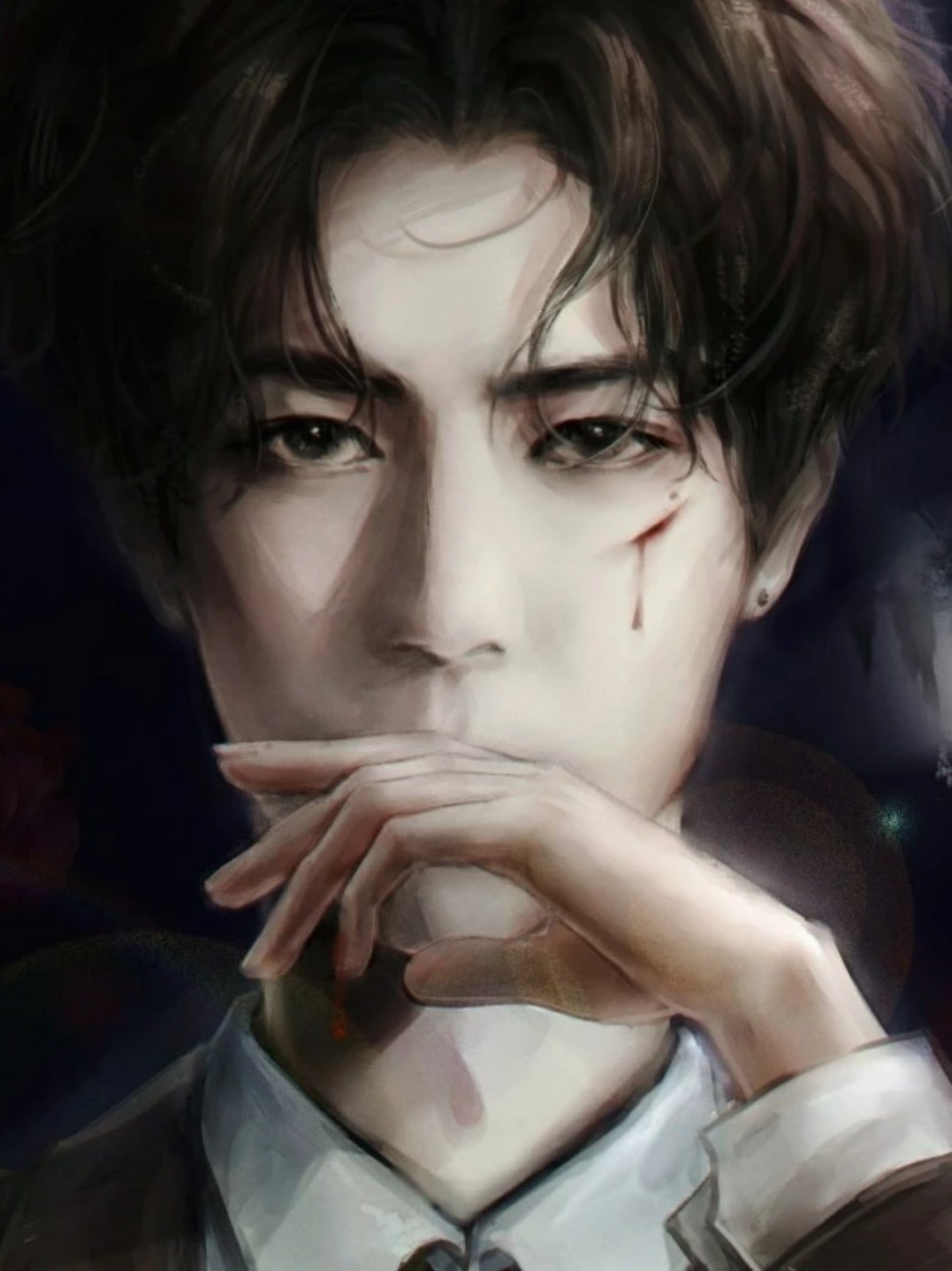 王一博二次元图片王一博撕漫男造型真人比动漫帅系列