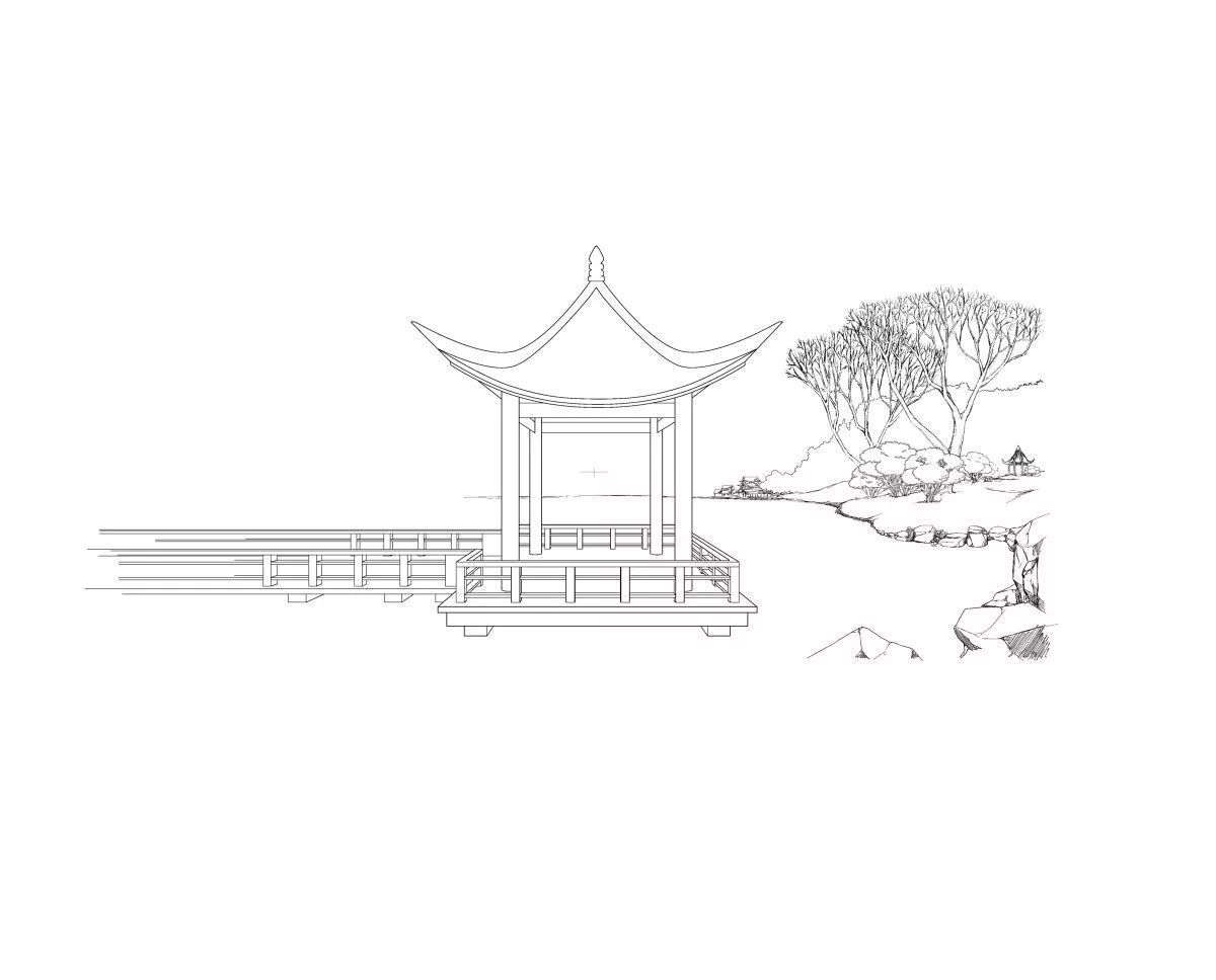 中式古建筑临摹素材新人基础场景练习的好素材