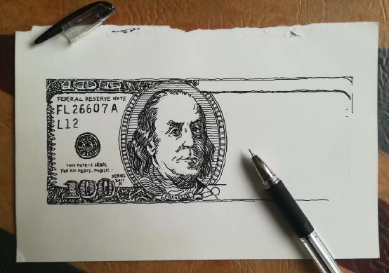 美元怎么画简笔画图片图片