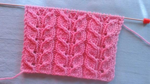 棒针编织柳叶花样毛衣教程简单经典适合新手