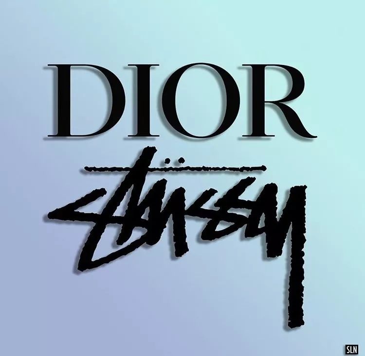 polo衫,方巾,棒球帽,能明显的感受到dior套用着stüssy的招牌字体