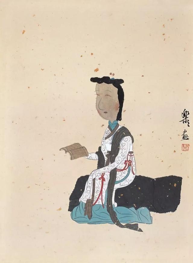 擅长工笔人物,画法师承陈老莲——徐乐乐
