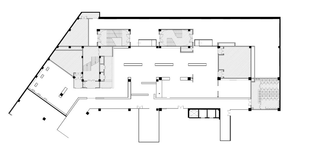 ▼平面布置图layout planthe designer first broke the space and