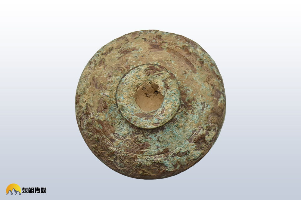 广州东朝寻宝青铜蟠虺纹盖豆