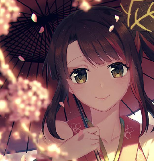 二次元小清新和风头像秀丽端庄花容月貌的二次元美人儿