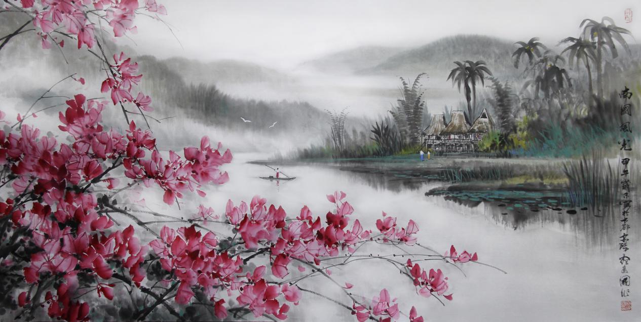 别具匠心山水花鸟画家宛建国作品赏析