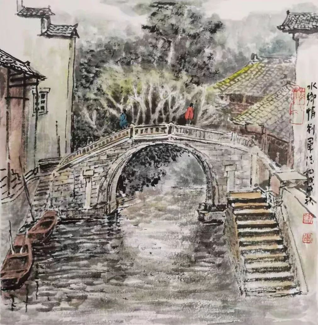 2019年,《黄鹤楼》作品二幅作为武汉市礼品随市长访问欧洲英法等国家