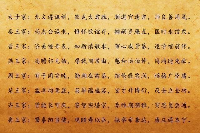 除了要以金木水火土命名,他還規定必須以火土金水木相生之順序,依次以