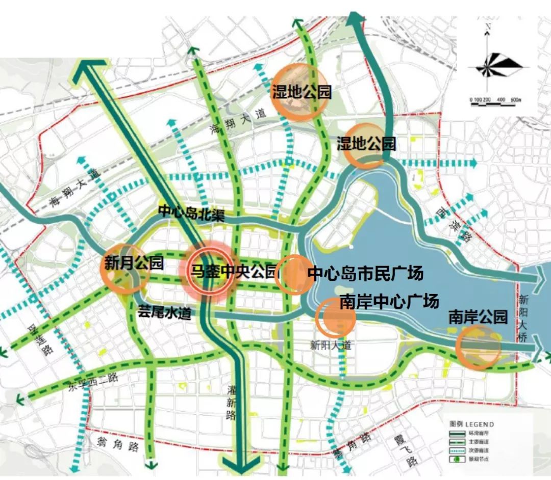 它是新城的"城市客厅"马銮湾新城也有一条环湾大道厦门除了环岛路是的