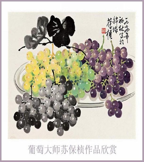 硕果丰盈葡萄大师苏保桢作品欣赏