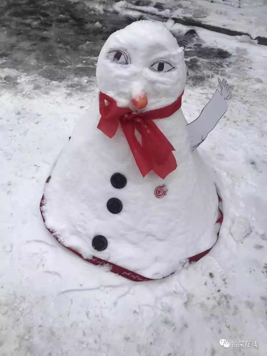 像极了刚上小学的我呆萌呆萌的右边雪人:哈哈,你没嘴巴左边雪人:哎呦