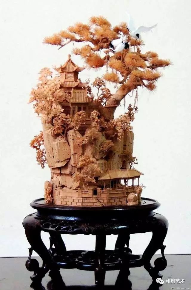这些如画般的园林风景竟然都是用木头雕的