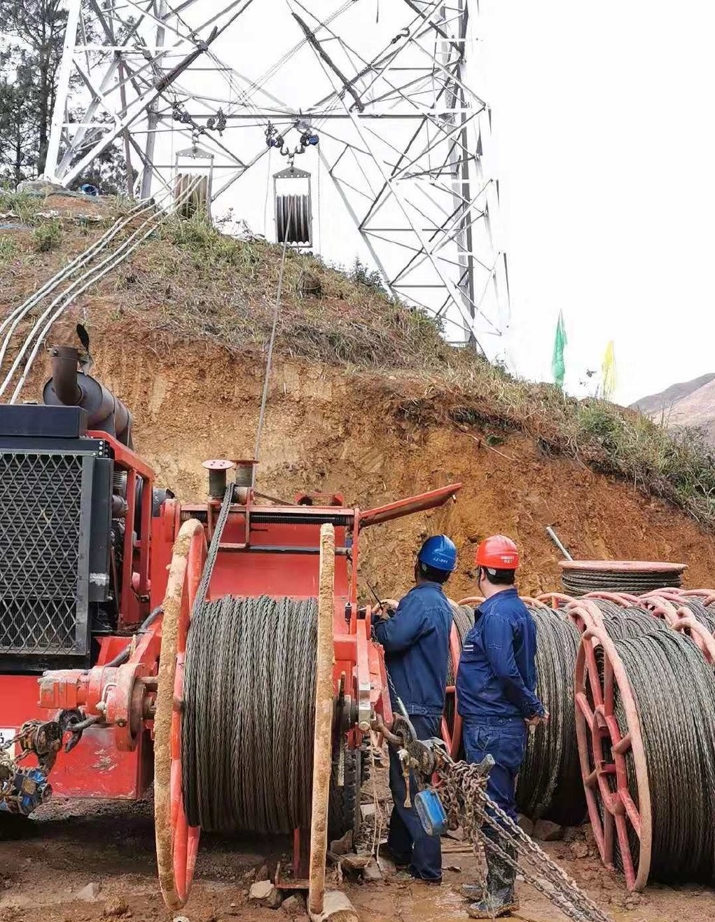 南方电网打造的昆柳龙直流线路工程贵州段7标放线顺利贯通