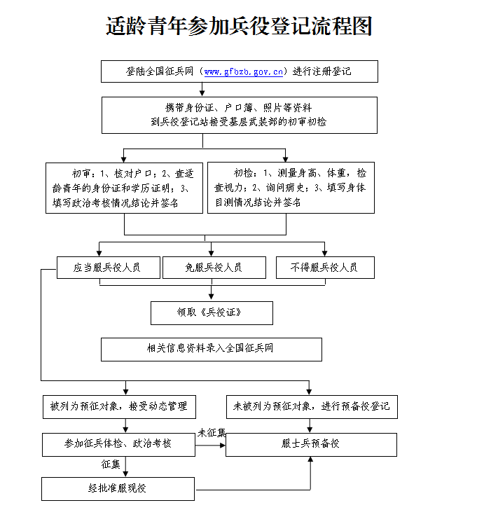 兵役登记流程图片