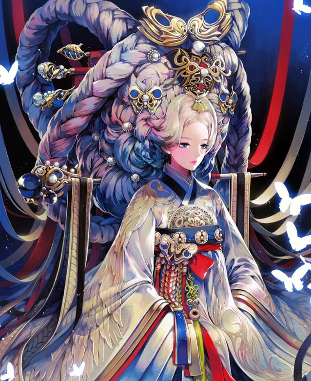 二次元和风少女美图活泼开朗小鸟依人的小姑娘真好