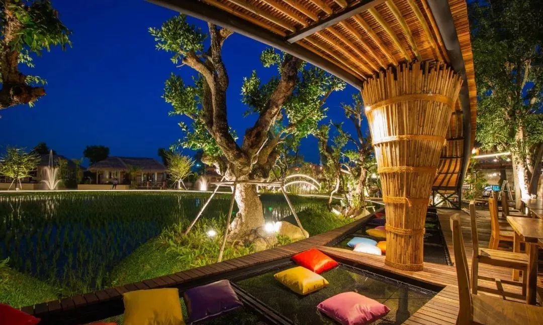 清迈稻田咖啡馆对的时间就要看对的风景