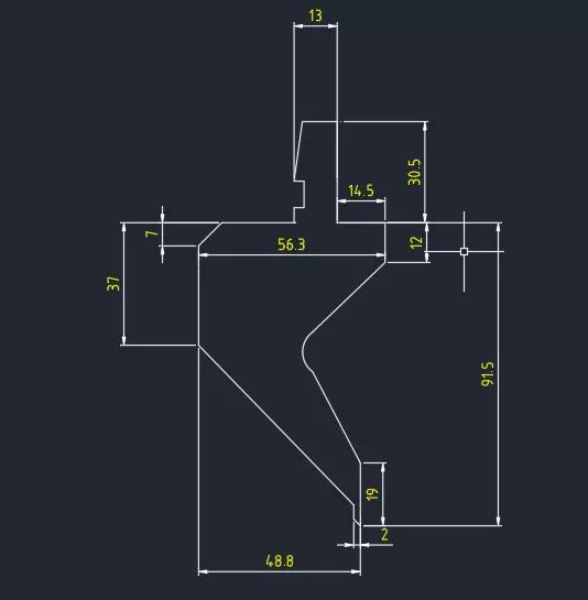 各式各樣的折彎機上下模cad尺寸你用過幾個