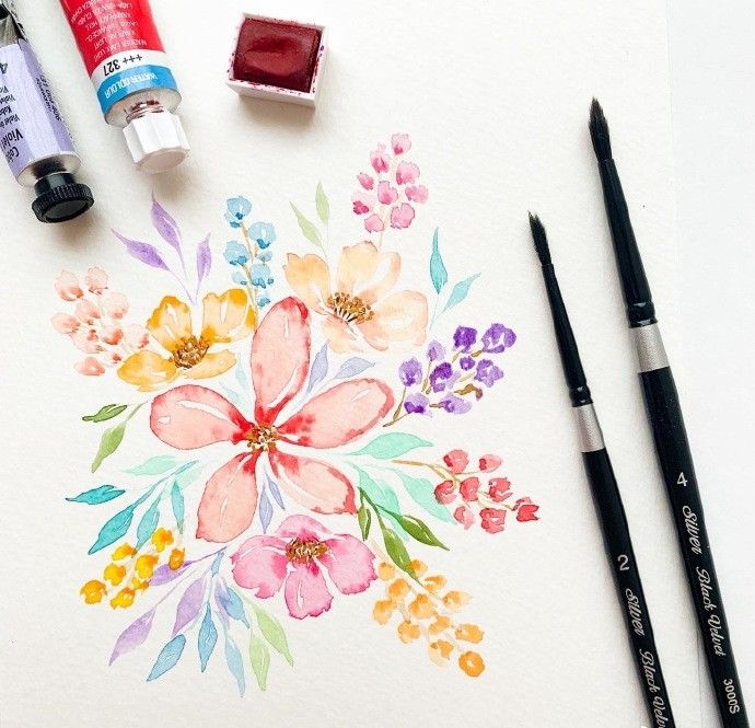 水彩基础临摹素材分享_ins