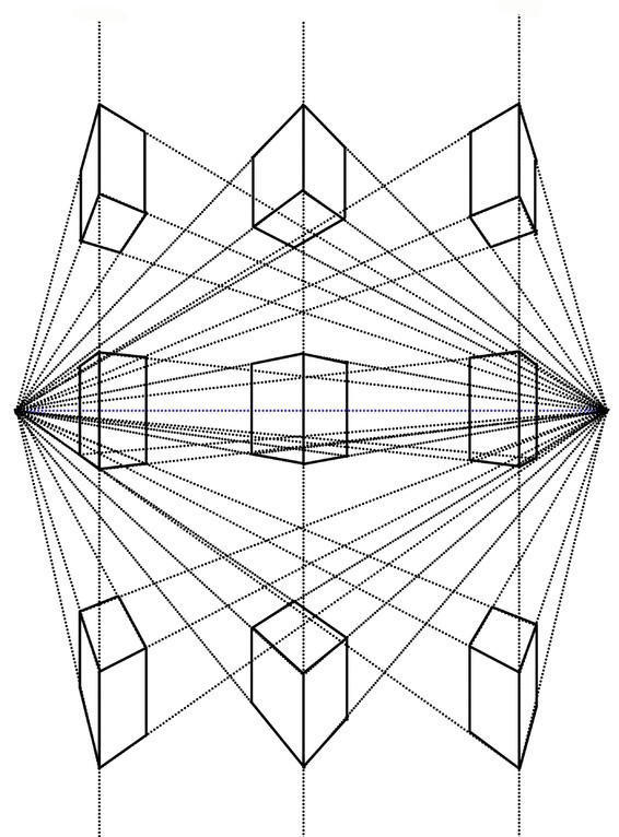 焦点透视简笔画图片