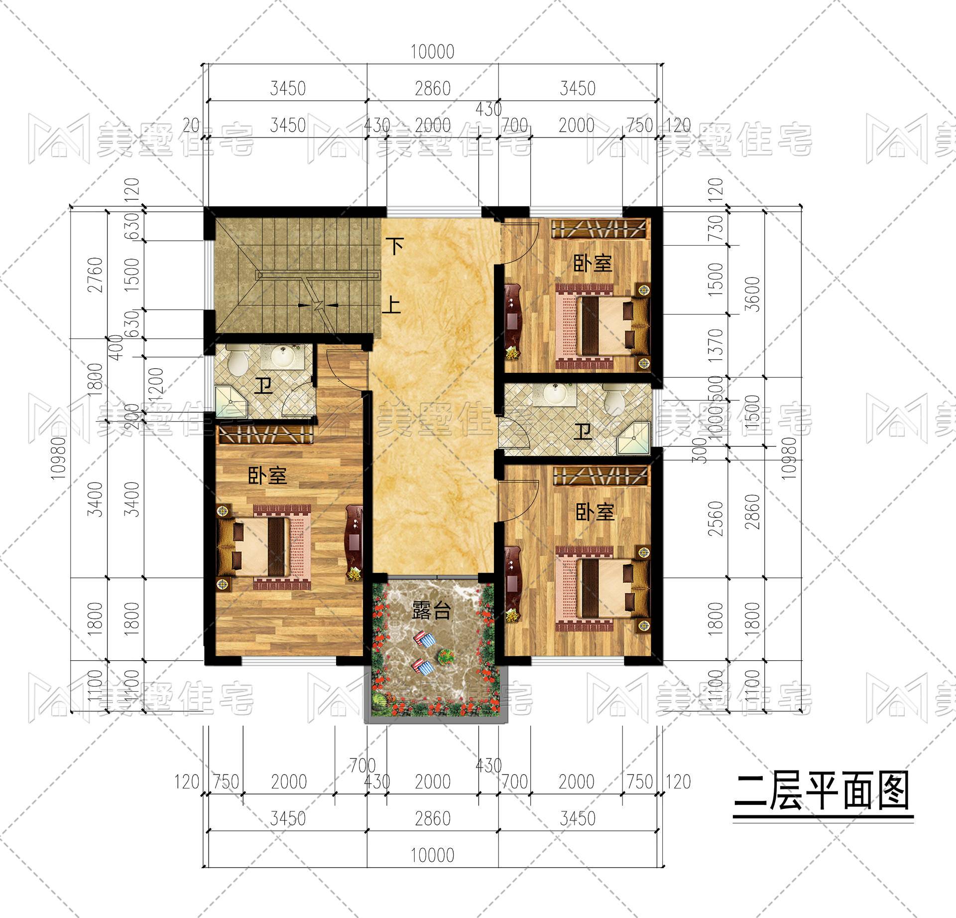 10x11米的新中式别墅带书房车库建一栋尽享诗意生活