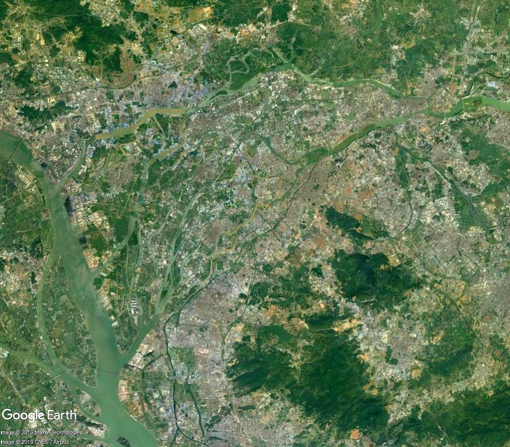 卫星看珠三角9大城市规划深圳虽小但经济第一肇庆最大但倒数