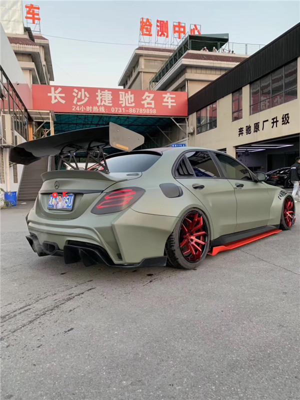 airbft气囊减震李洋分享奔驰c级w205改装低趴展示