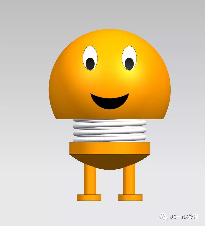 ug建模汽车弹簧小人玩具