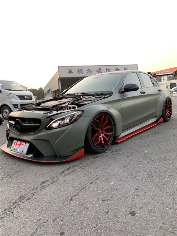 airbft气囊减震李洋分享奔驰c级w205改装低趴展示