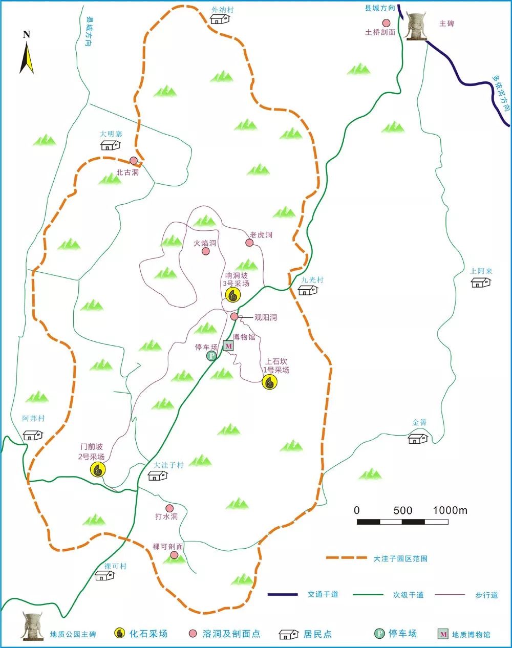 金鸡峰丛景区地图图片