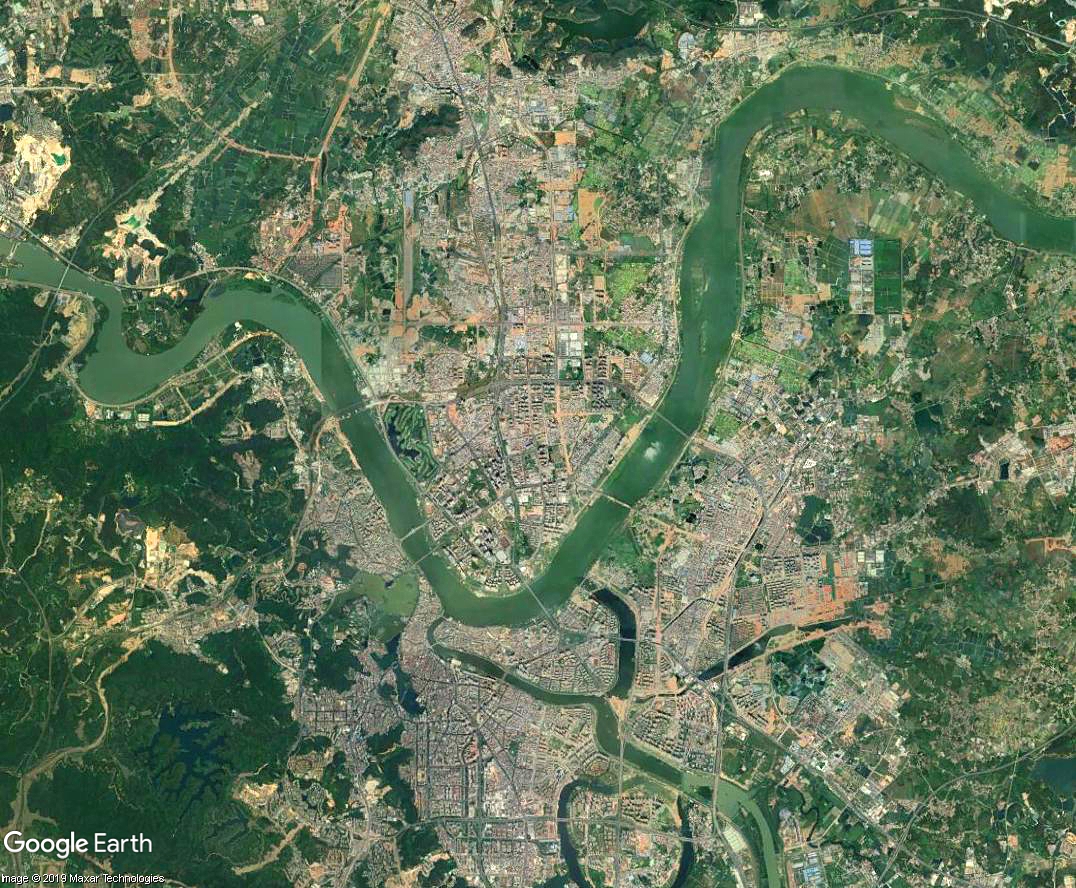 卫星看珠三角9大城市规划深圳虽小但经济第一肇庆最大但倒数