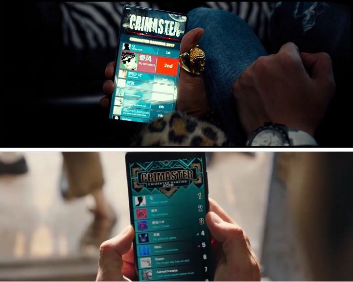 上图丨《唐人街探案2》中的crimaster排行榜下图丨