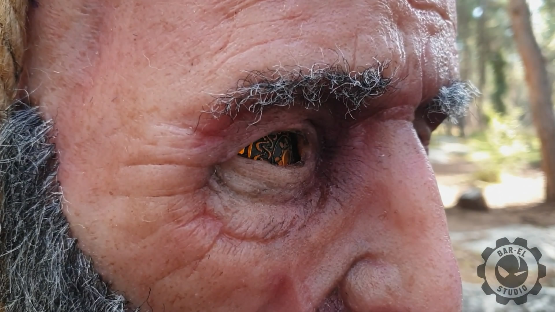 视频截图:让人难以置信的是,这颗头颅的皮肤材质接近于真人,而且还能