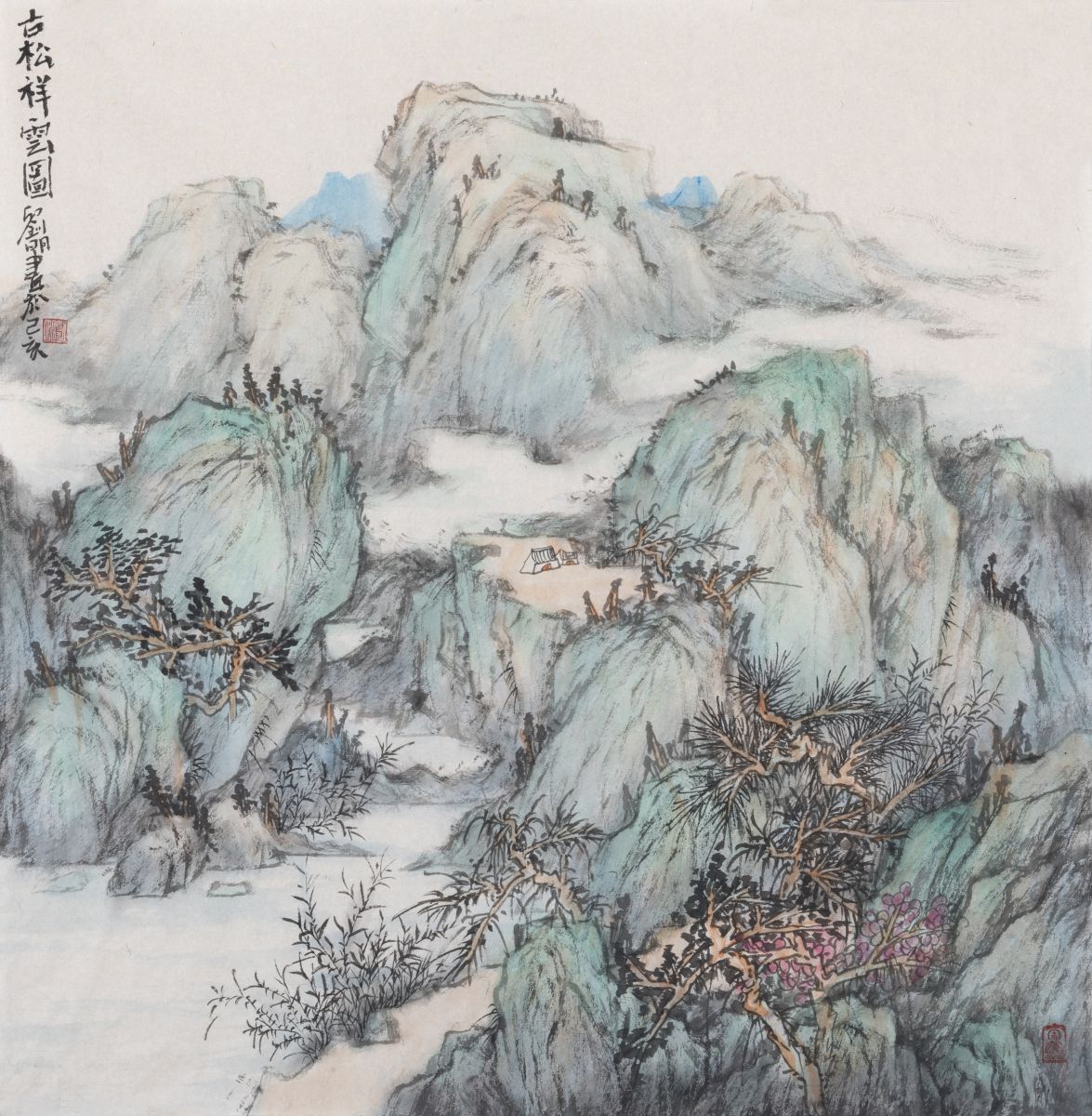 除这些外还有浅绛山水;小青绿山水;没骨山水