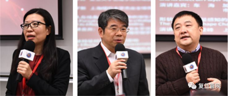 左起:张喆副教授,蒋青云教授,陈宇新教授复旦大学管理学院市场营销系