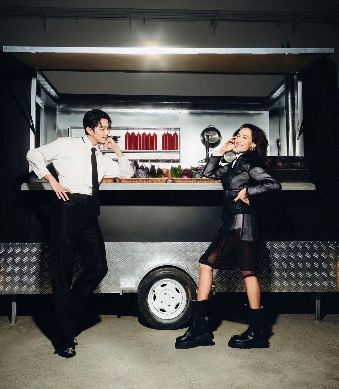 许凯maggieq合体拍大片湿发造型百变小奶狗遇上御姐太甜