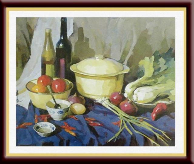 郦纬农水粉静物写生作品欣赏