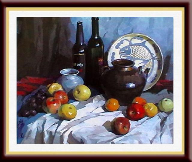 郦纬农水粉静物写生作品欣赏