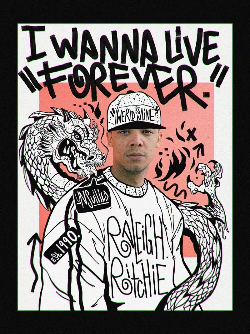 海报设计潮手绘涂鸦风海报设计