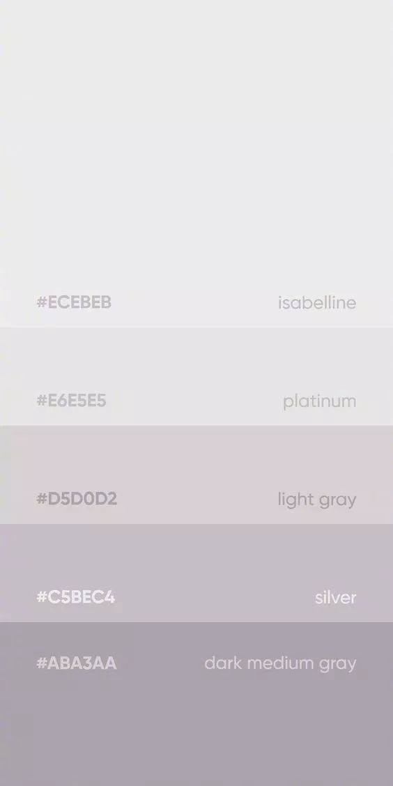 灰色配色表配色方案图片
