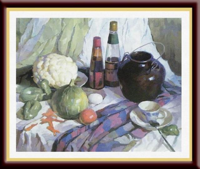 郦纬农水粉静物写生作品欣赏