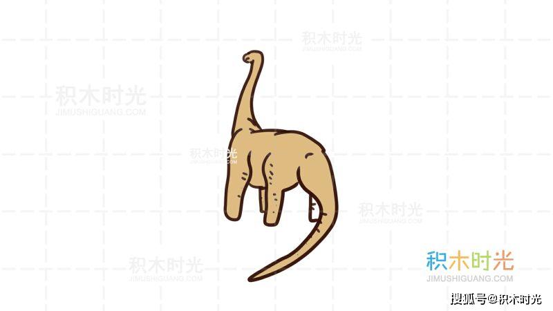 长颈巨龙简笔画图片
