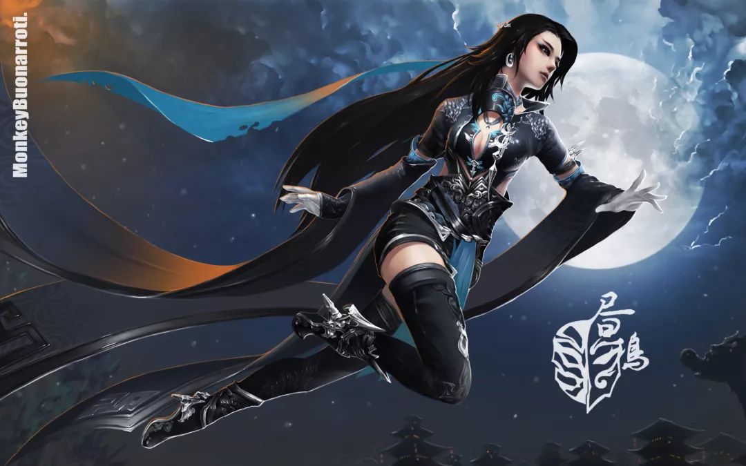 来自中国专注游戏原画设计的绘师犬千代