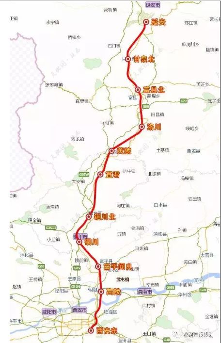 重磅西延高铁正式开工建成后西安到延安只需一个小时